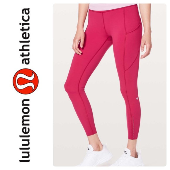 lululemon athletica Pants - Lululemon Fast&Free 7/8 Tight Nulux Star Ruby Red